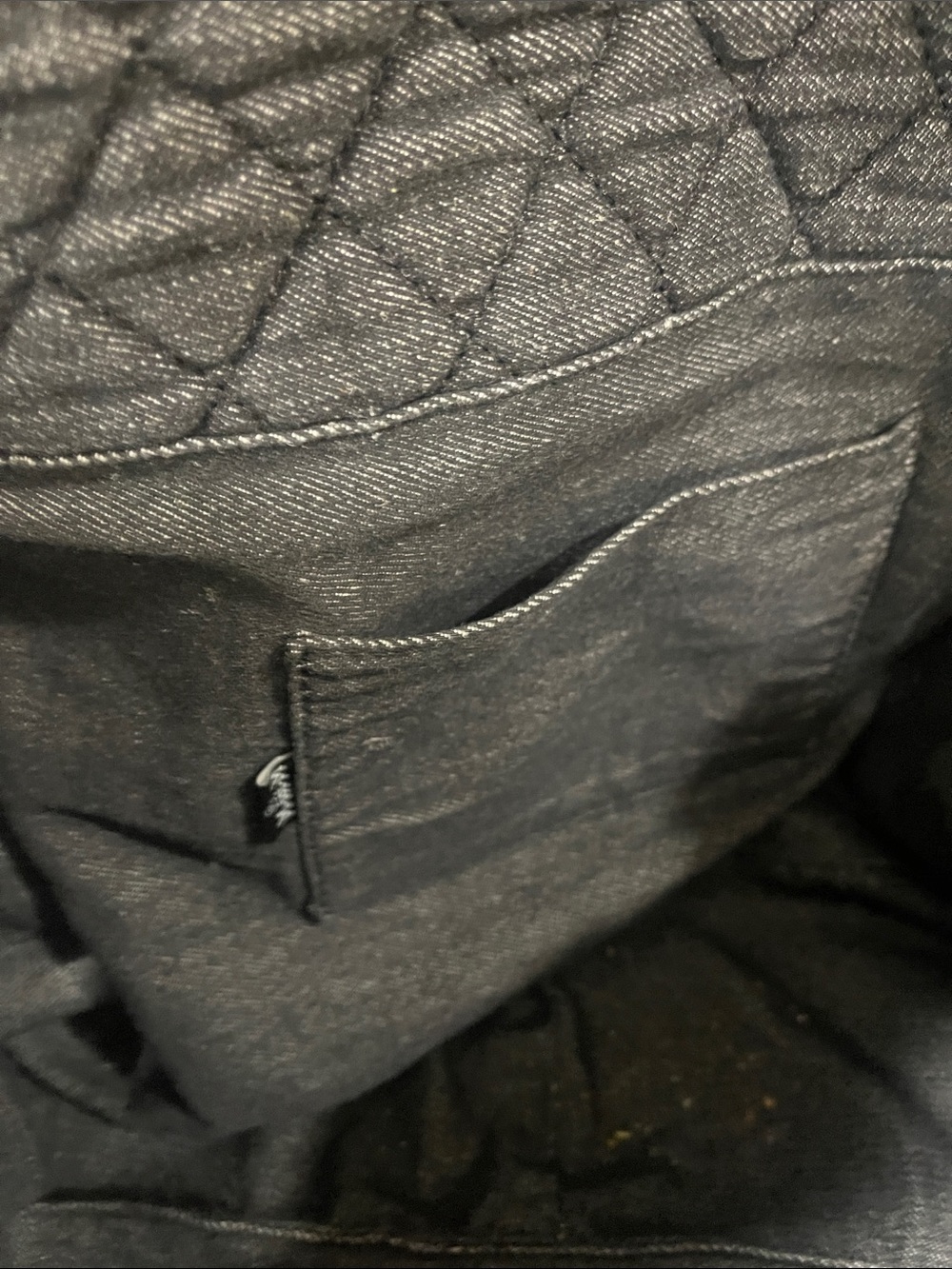 Quilted Denim Purse, Shoulder Bag and Crossbody Flap Tote Bag,Silver Chain - Picture 5 of 8